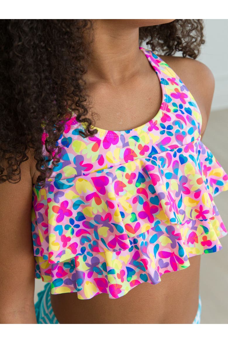Baby Girls Flounce Bikini, Alternate, color, Vibrant Neon