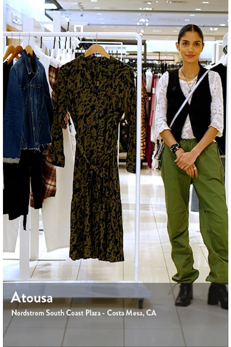 Beatrice Animal Print Long Sleeve Shirtdress video