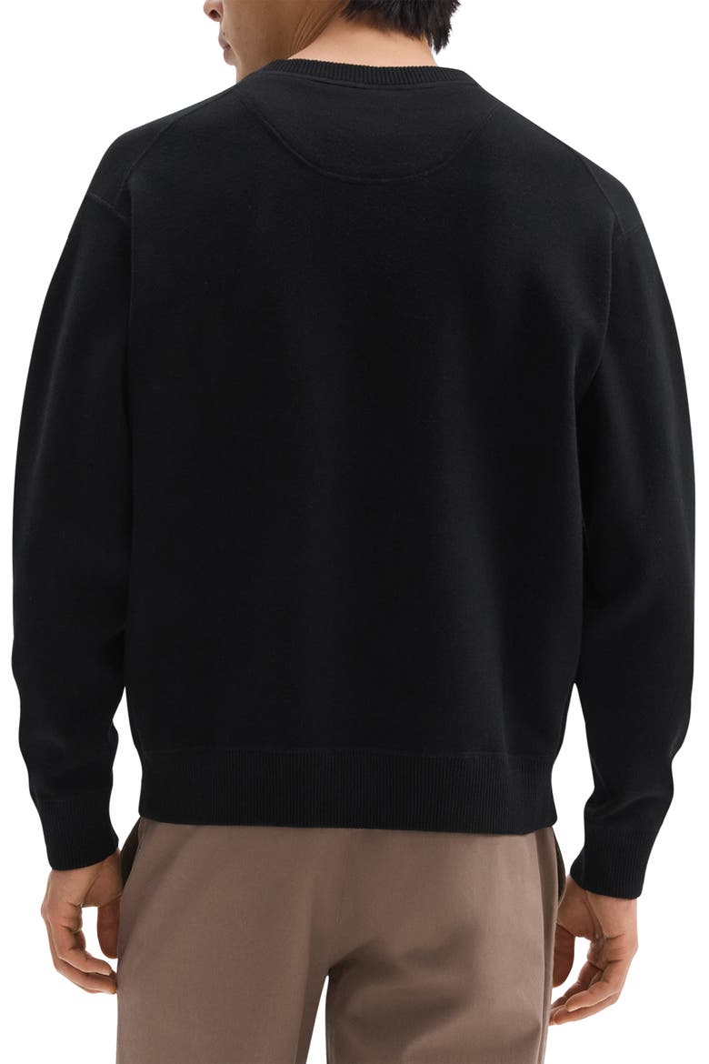 Relaxed Fit Crewneck Sweater, Alternate, color, BLACK