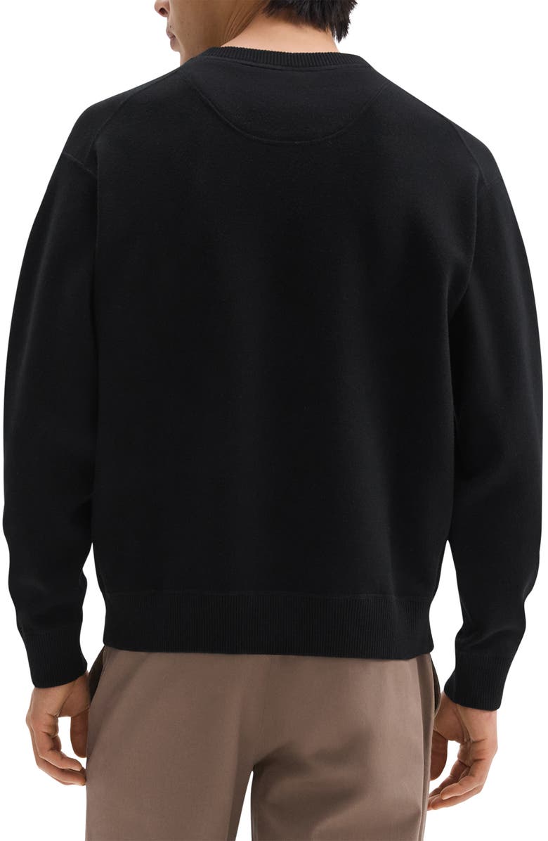 Theory Relaxed Fit Crewneck Sweater, Alternate, color, Black