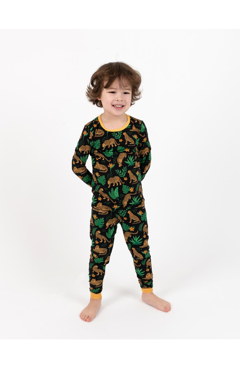 Leveret 2-pc. Soft Stretch Viscose Matching Family Holiday Pajamas, Alternate, color, Leopard Black