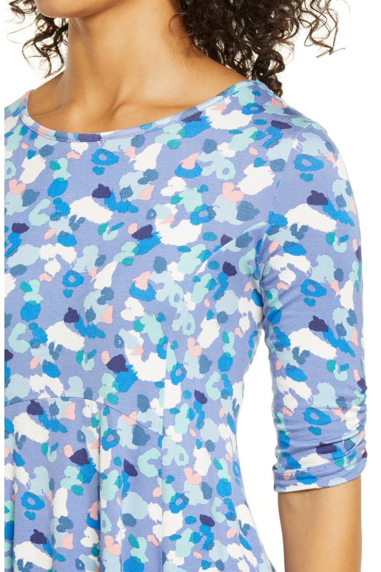 Print Babydoll Top, Alternate, color, DENIM PAINTED SPOT