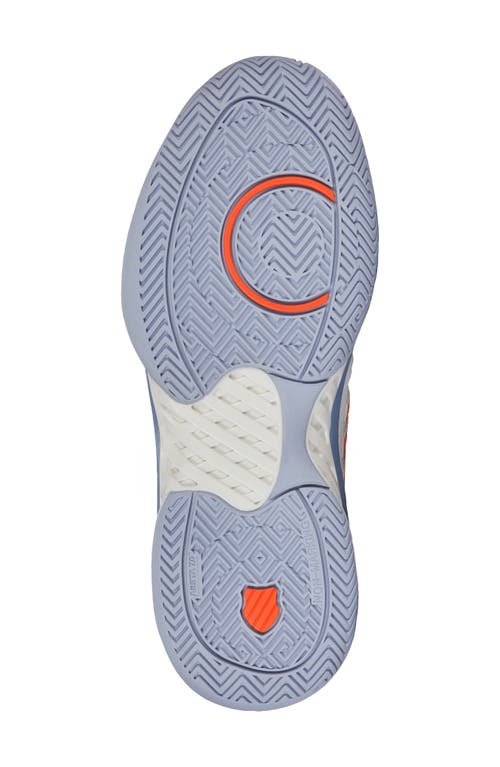 K-swiss Hypercourt Express 2 Tennis Shoe In White/infinity/scarlet Ibis