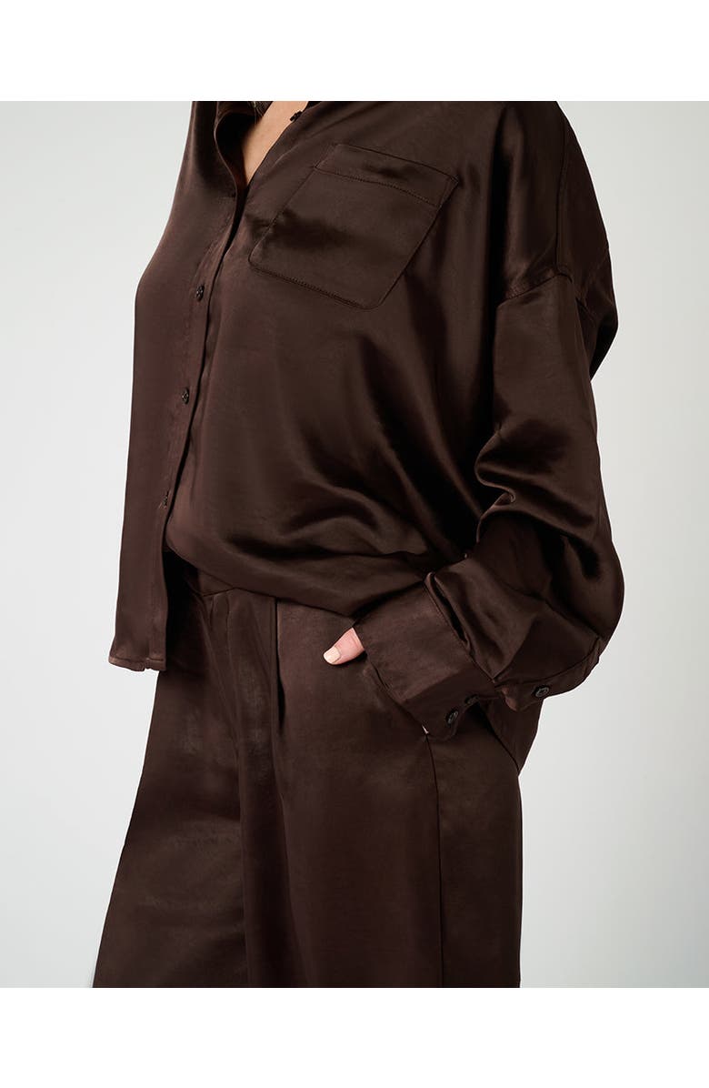 WeWoreWhat Cropped Button Front Shirt, Alternate, color, 