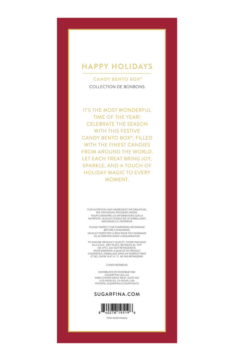 sugarfina Happy Holidays 4-Piece Bento Box Gift, Alternate, color, 