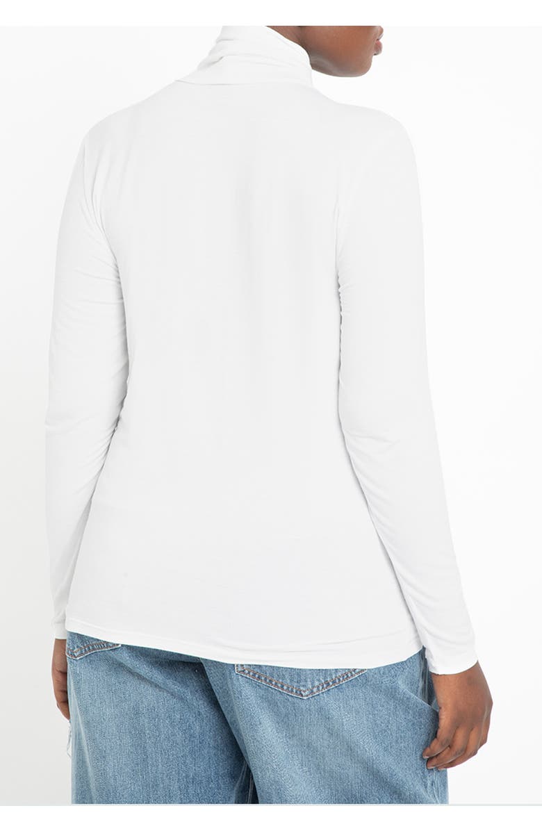 ELOQUII Layering Turtleneck, Alternate, color, Soft White