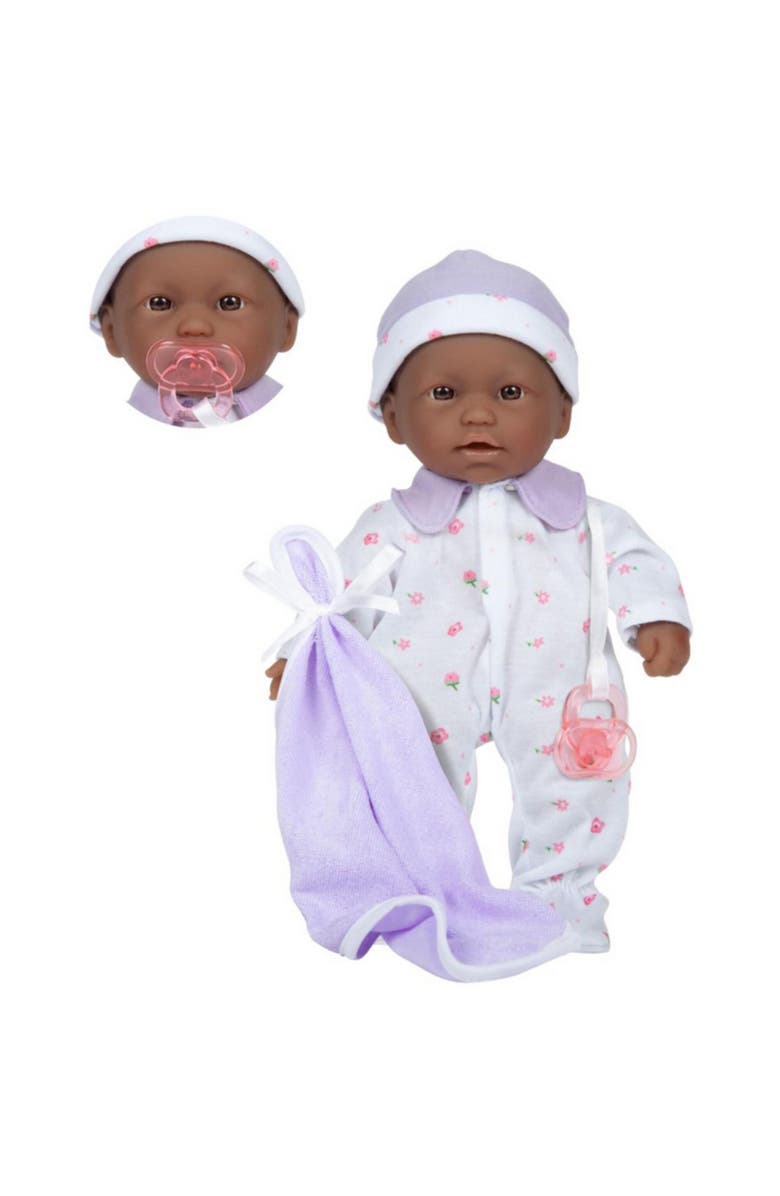 JC Toys 11 Inch African American Baby Doll, Alternate, color, Purple