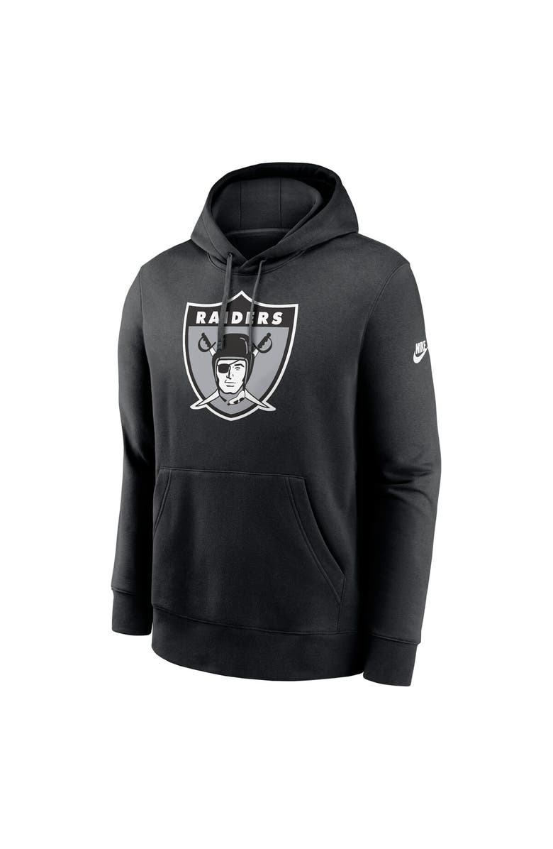 Nike Men's Nike Black Las Vegas Raiders Rewind Club Logo Pullover Hoodie, Alternate, color, 