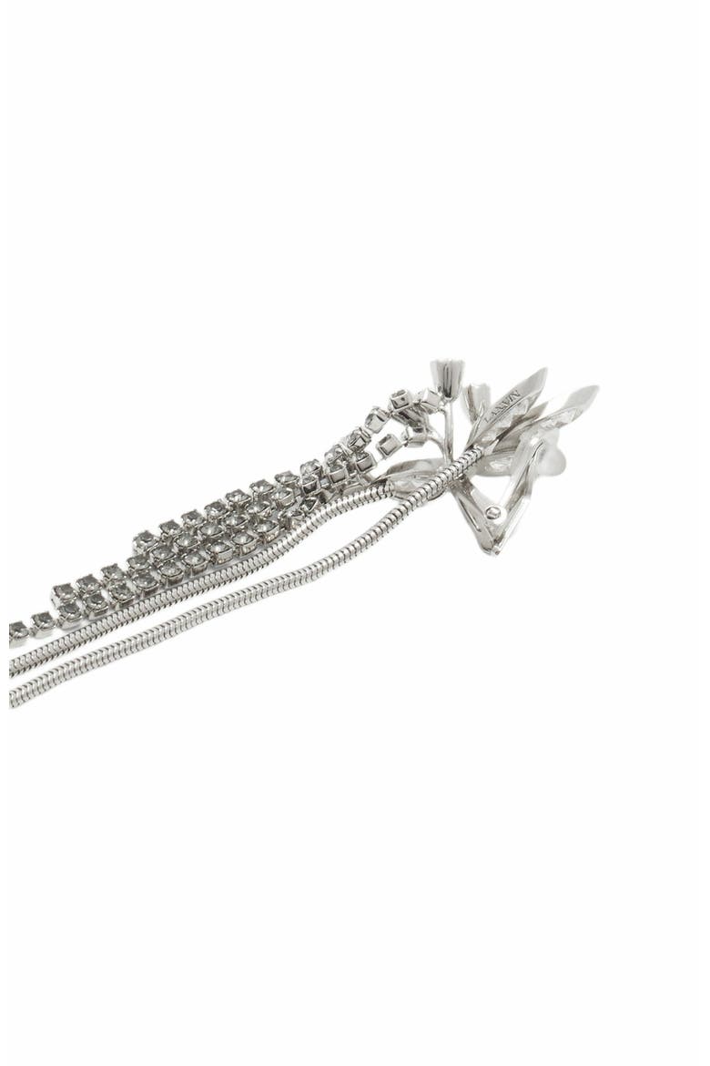 Aede Earrings, Alternate, color, Silver-Crystal