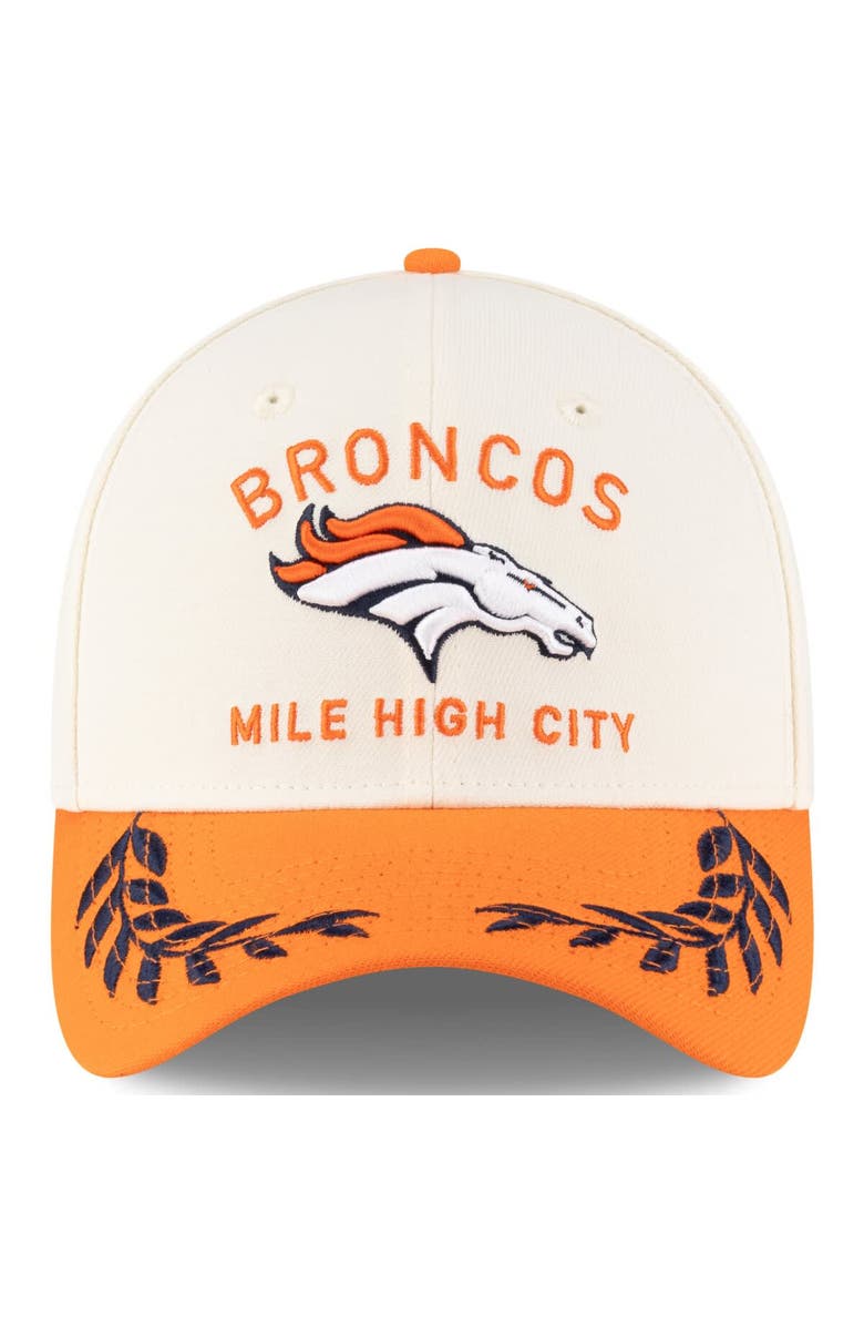 New Era Men's New Era Cream/Orange Denver Broncos 2025 NFL Draft 39THIRTY Flex Hat, Alternate, color,
