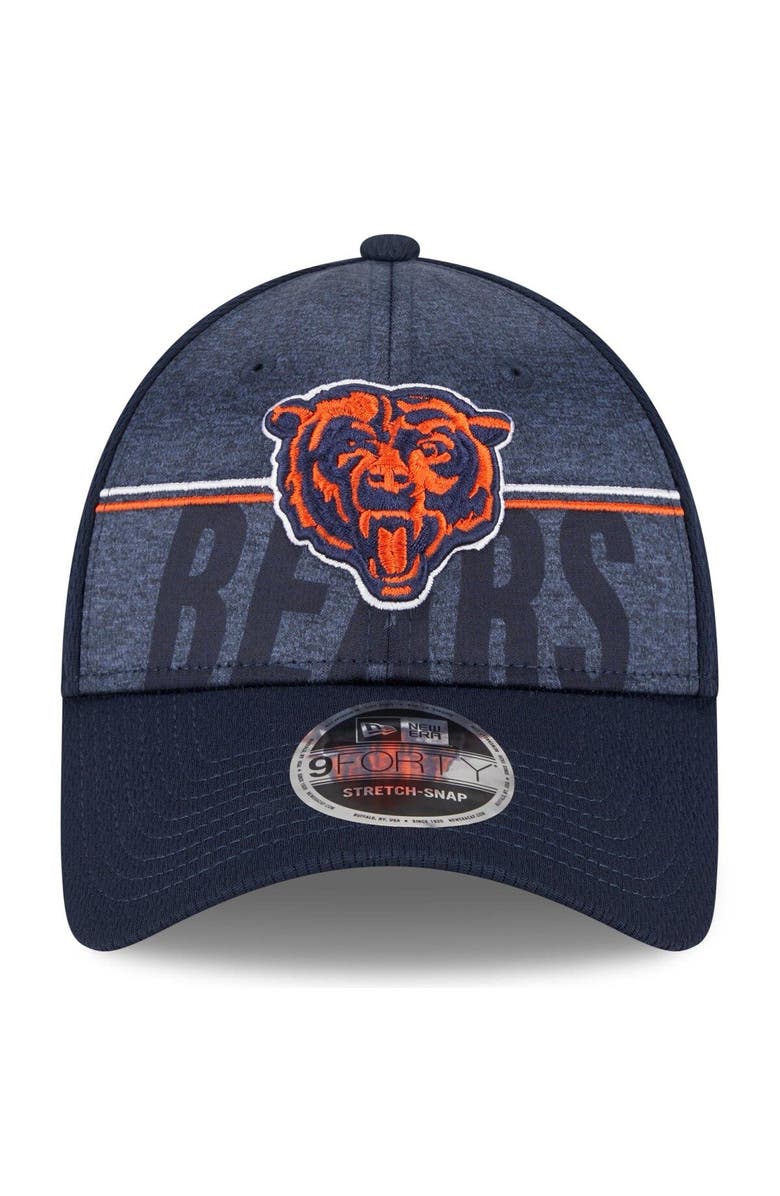 New Era Men's New Era Navy Chicago Bears 2023 NFL Training Camp Primary Logo 9FORTY Adjustable Hat, Alternate, color,
