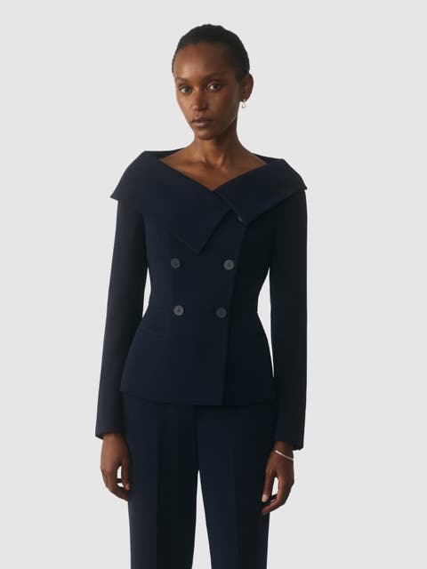 Lorelli Fold Collar Tailored Blazer
