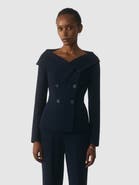 The Fold Lorelli Fold Collar Tailored Blazer