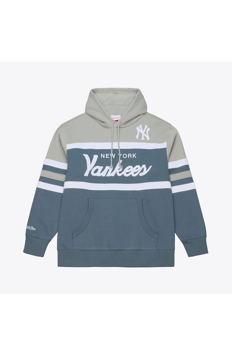 Mitchell & Ness Men's Mitchell & Ness  Gray New York Yankees Cooperstown Collection Thunderstorm Head Coach Hoodie, Main, color, Gray