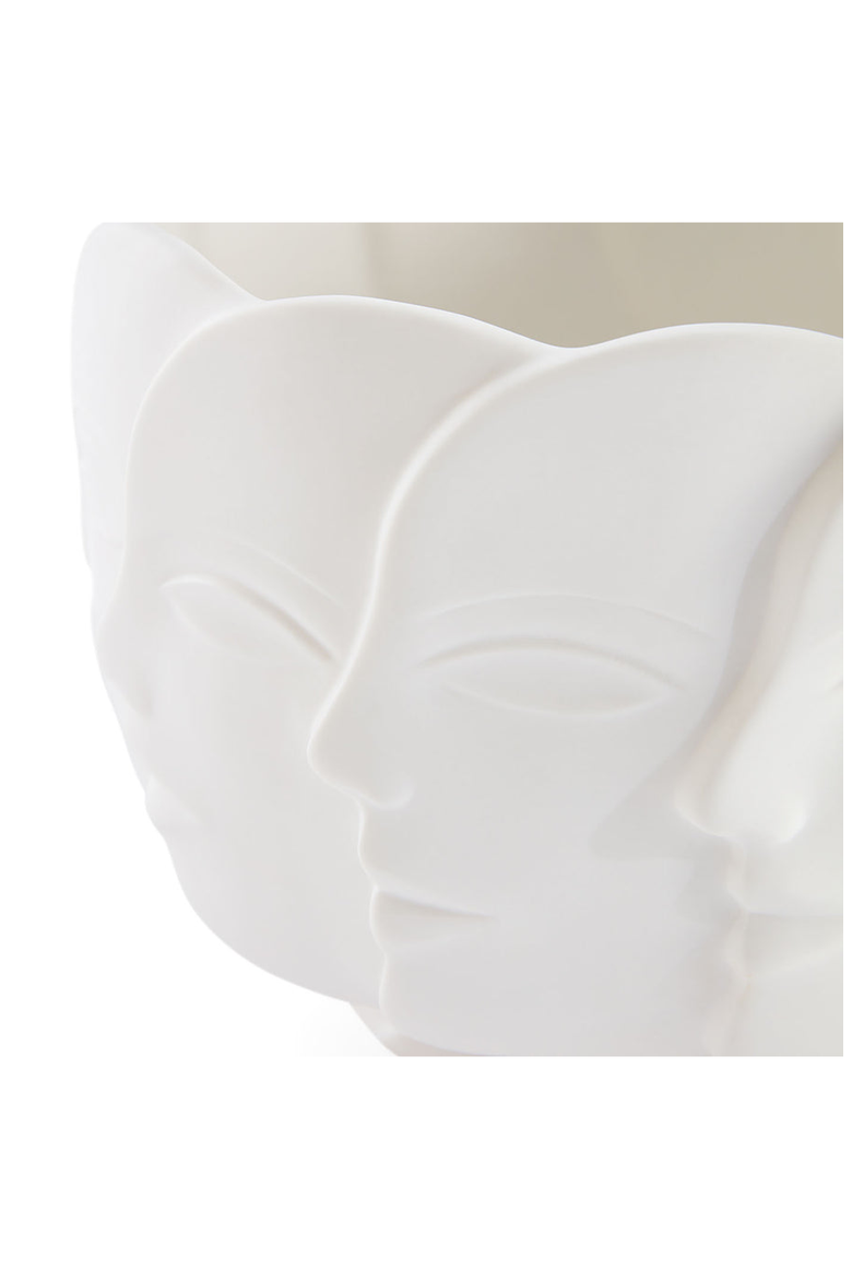 Dora Maar Radial Decorative Bowl, Alternate, color, White