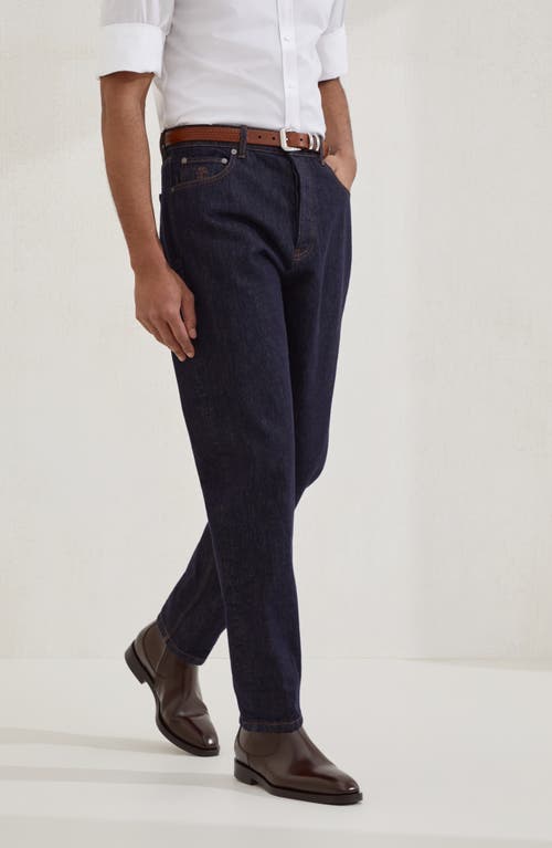 Brunello Cucinelli Men Iconic Fit Denim Cotton Jeans In Blue