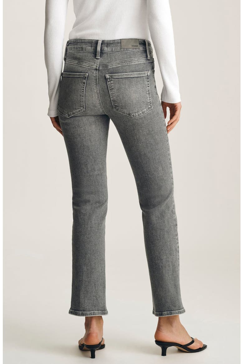 Kendra Mid Rise Straight Leg Jeans, Alternate, color, GREY USED FLEX BLUE