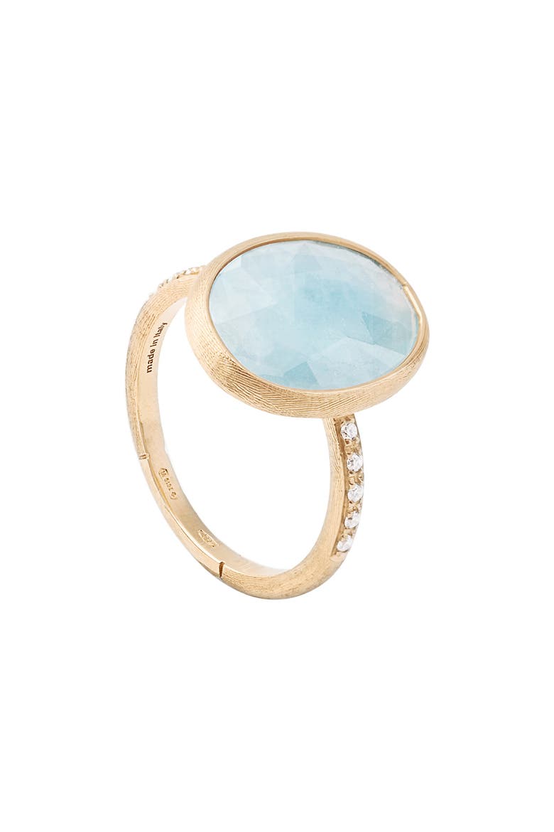 Siviglia Aquamarine Ring, Main, color, YELLOW GOLD