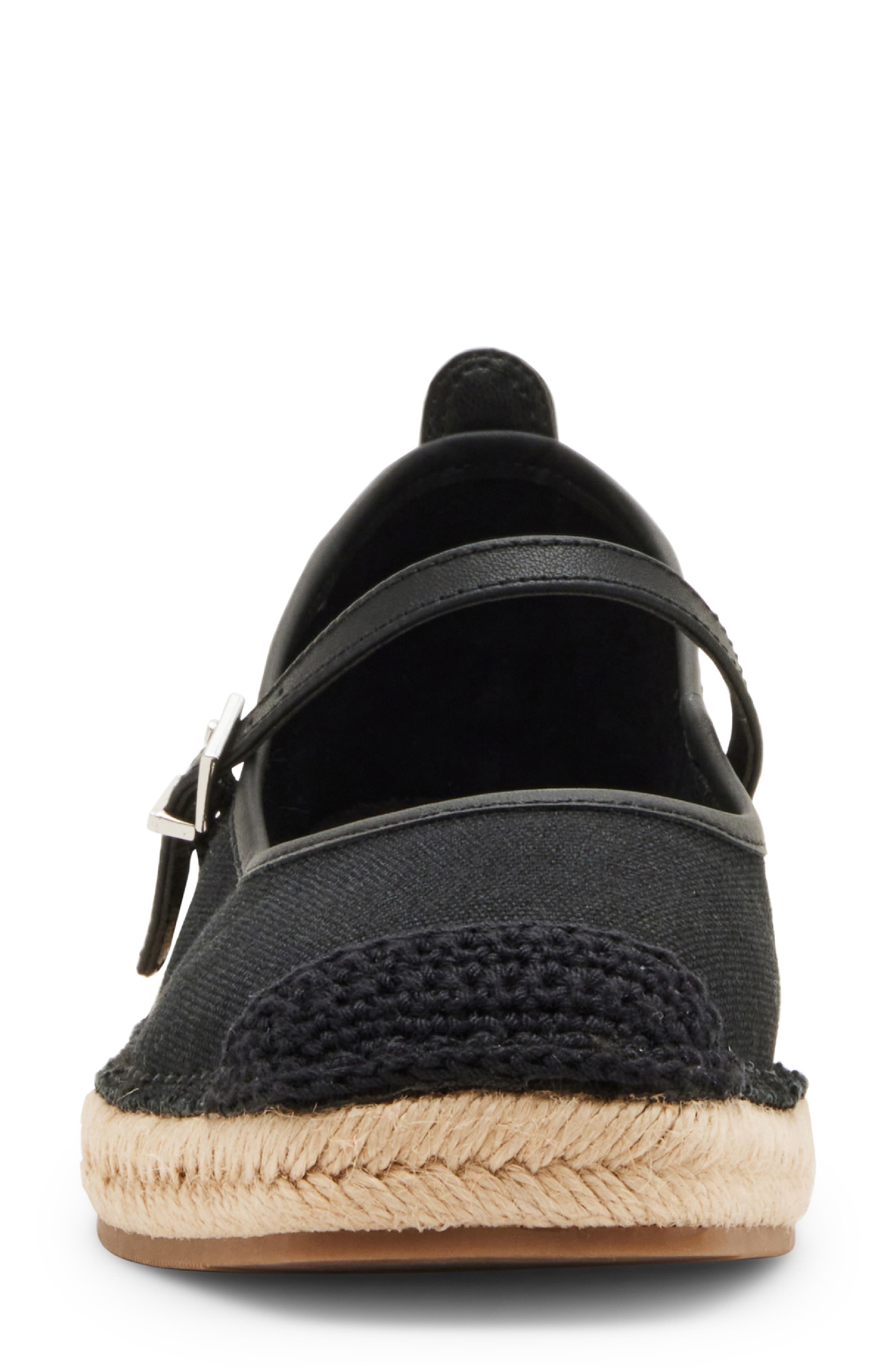 Haizley Waterproof Espadrille Mary Jane Flat, Alternate, color, BLACK FABRIC