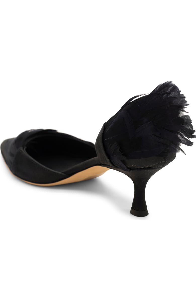 Something Bleu Sophia Feather Kitten Heel d'Orsay Pump, Alternate, color,