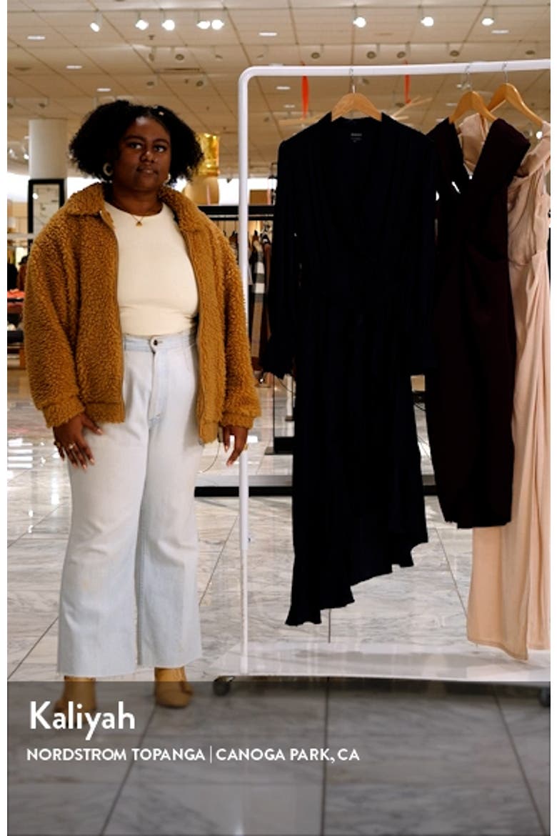 Aaliyah Faux Wrap Asymmetric Midi Dress video