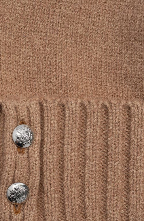 Ralph Lauren Lauren Crest Knit Beanie In Brown