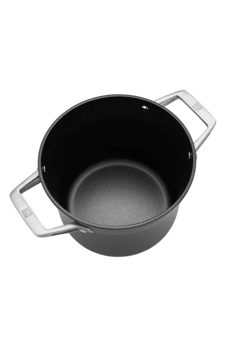 ZWILLING Motion Hard Anodized Nonstick 4-Quart Soup Pot, Alternate, color, Matte Black