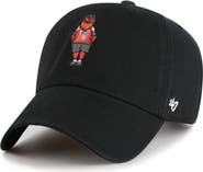'47 Men's '47 Black Philadelphia Flyers Gritty Alternate Logo Clean Up Adjustable Hat