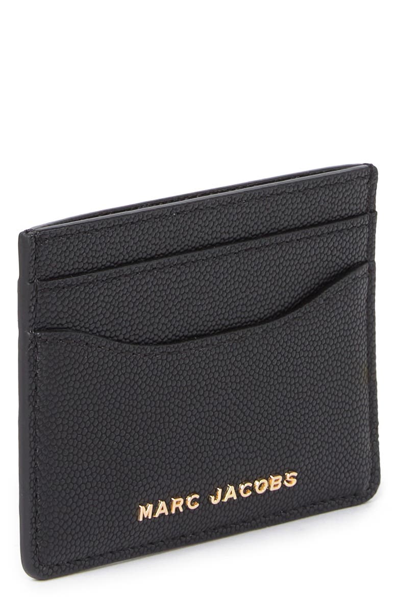 Marc Jacobs Pebbled Leather Card Case, Alternate, color,