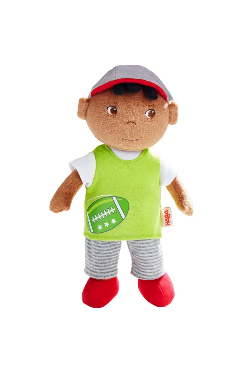 HABA Snug Up Mason Baby Boy Doll, Main, color, Multi