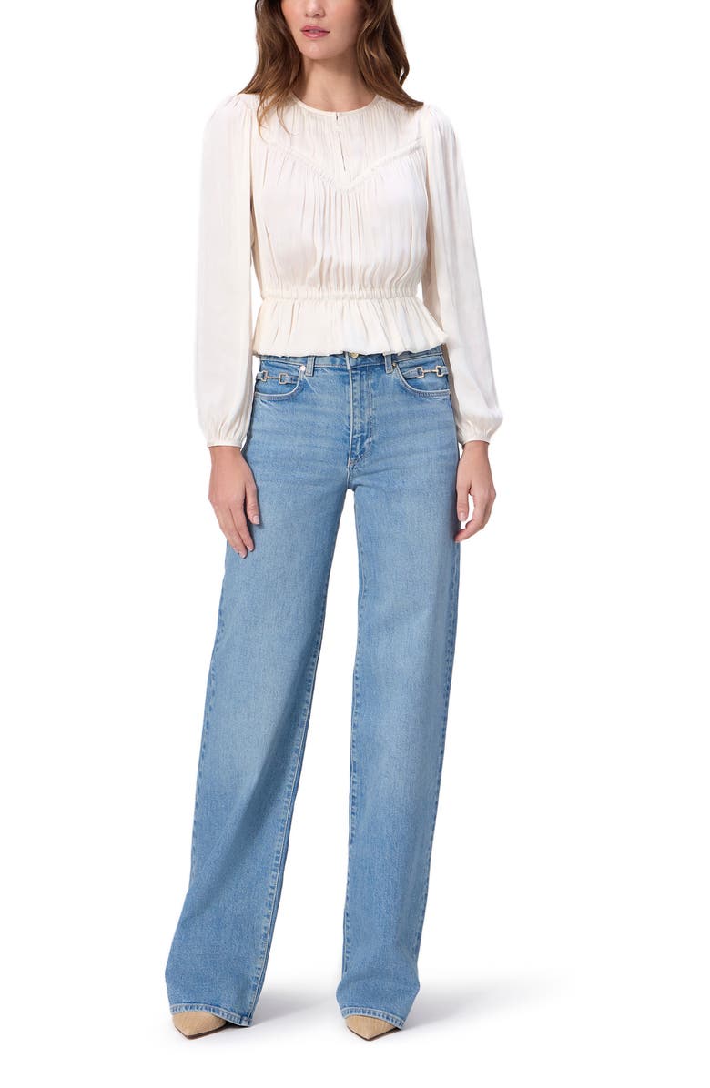 PAIGE Gansevoort Peplum Top, Alternate, color, Antique White