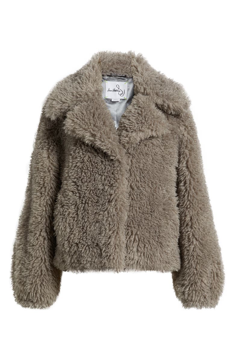 Sam Edelman Short Faux Fur Jacket, Alternate, color, Antico Grey
