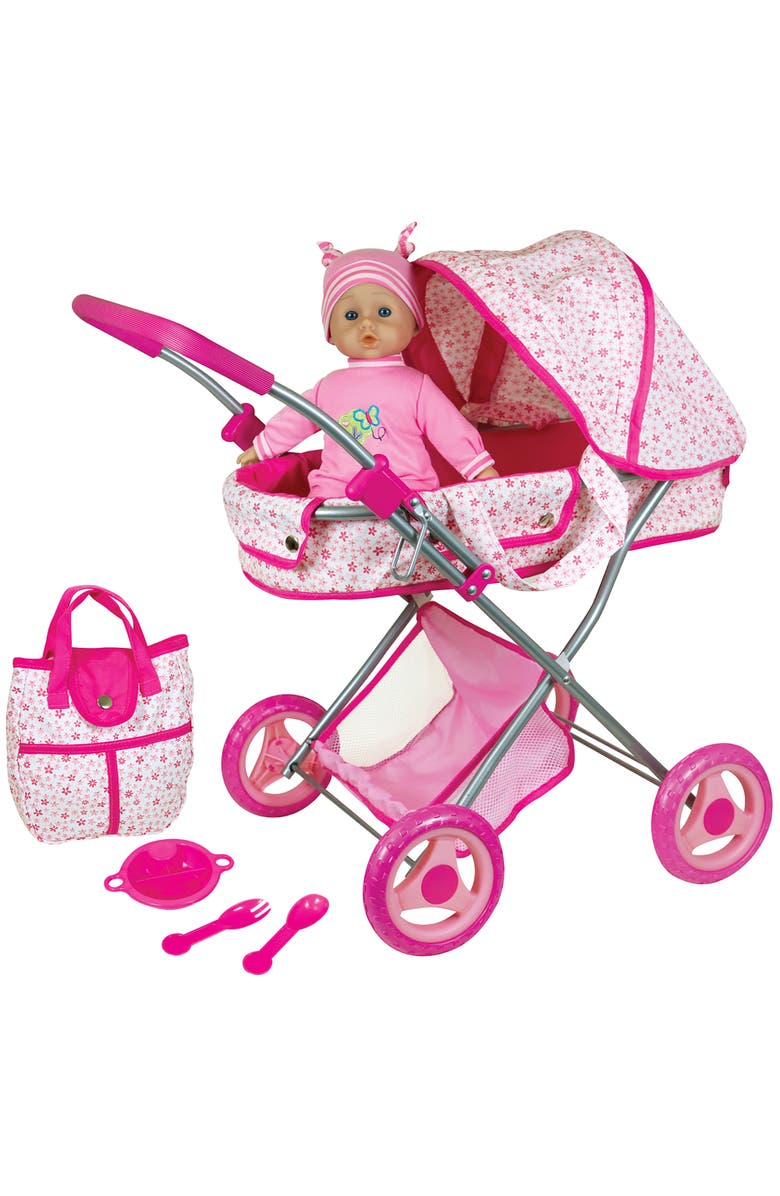 Lissi Deluxe Doll Pram with 13 Inch Baby Doll, Main, color, 