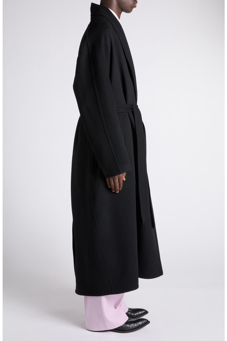 Double Splittable Virgin Wool & Cashmere Coat, Alternate, color, LB999 BLACK