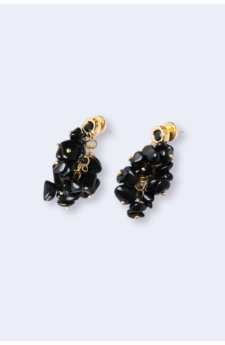 Classicharms Melanie Obsidian Cascade Cluster Earrings, Main, color, Black