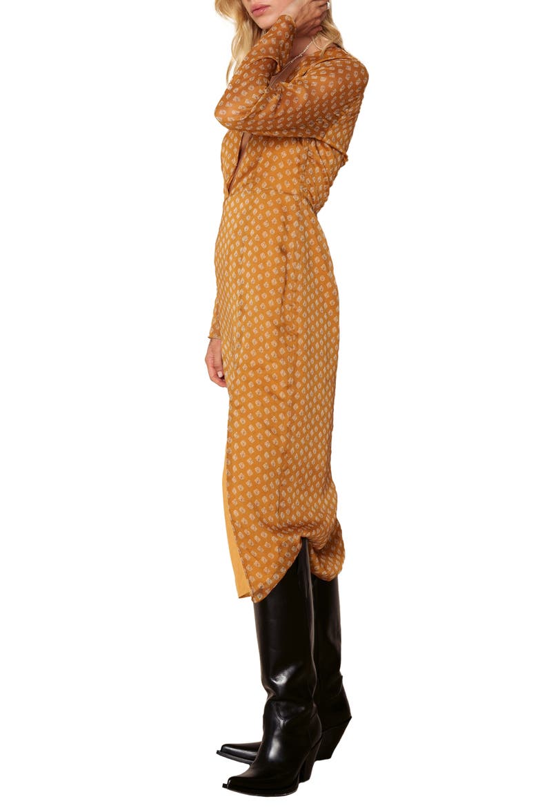 Blaire Midi Dress, Alternate, color, SPICE DIAMOND