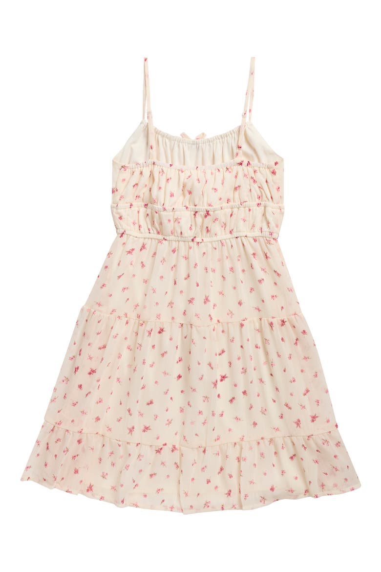 Kids' Floral Tiered Sundress, Alternate, color, IVORY DITSY FLORAL