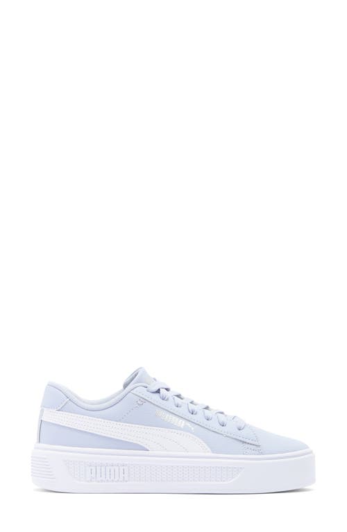 Puma Smash Platform V3 Imprint Sneaker In Cool Weather- White