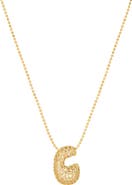 MARLYN SCHIFF Pavé Bubble Initial Pendant Necklace