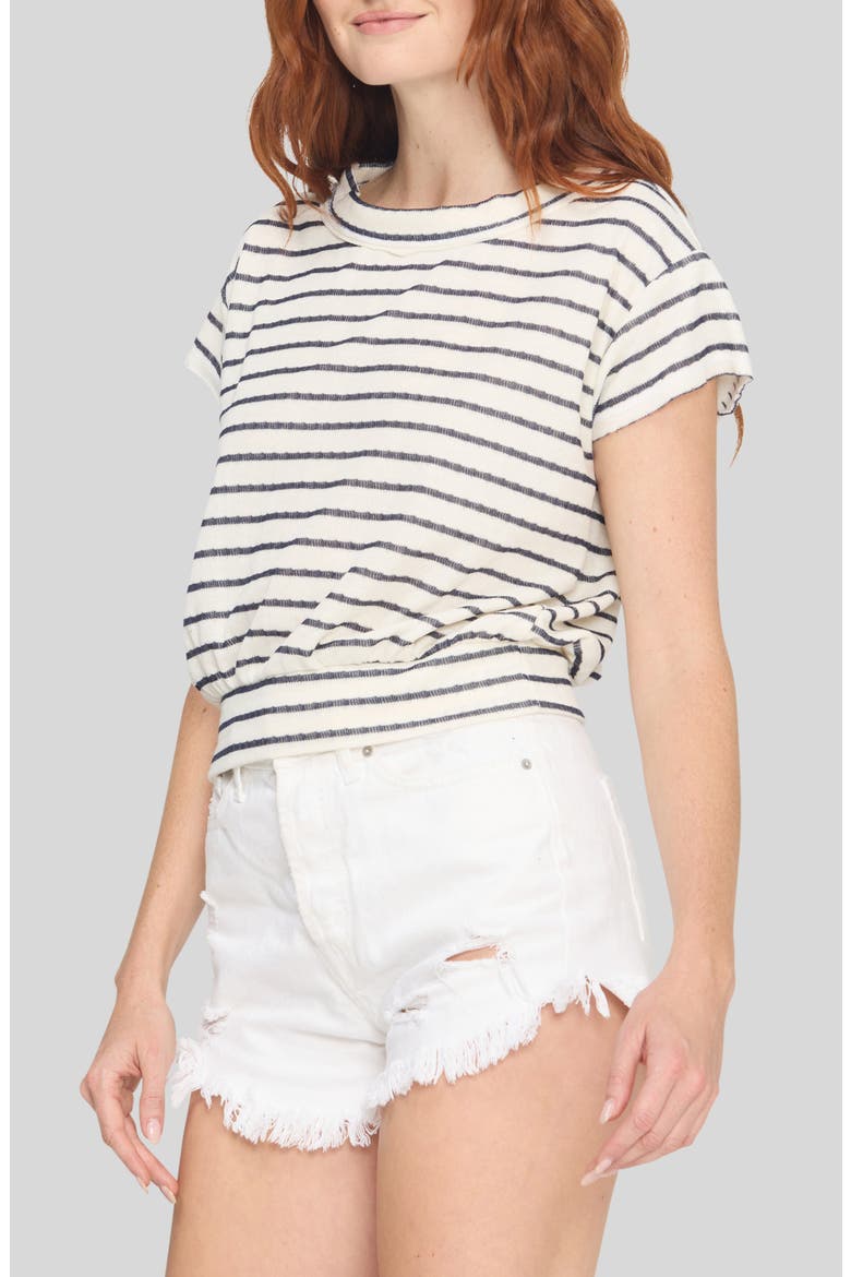 Osper Textured Stripe Top, Alternate, color, IVORYNAVY