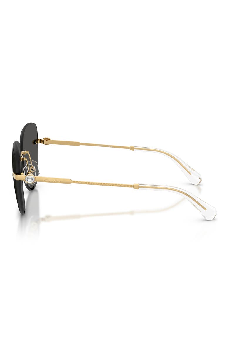 58mm Gradient Square Sunglasses, Alternate, color, GOLD / DARK GREY
