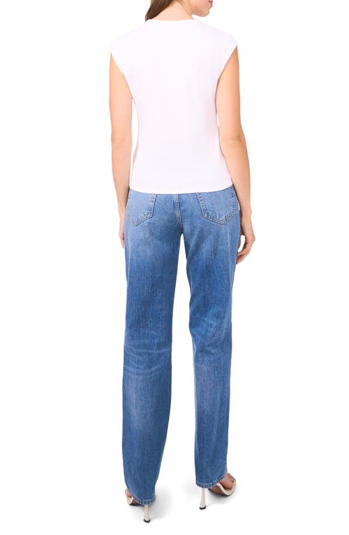 Halogenr Halogen(r) Extended Shoulder Sleeveless Top In Bright White