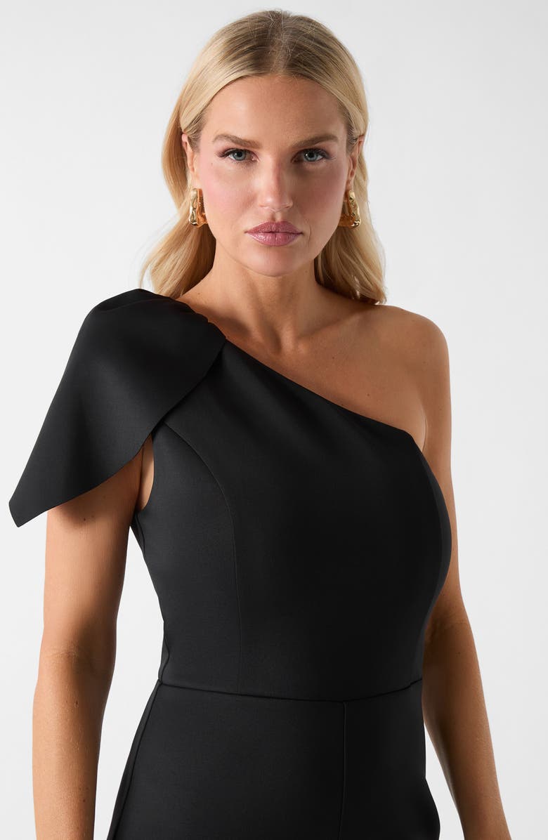 Marciano Andrea One-Shoulder Scuba Crepe Jumpsuit, Alternate, color,