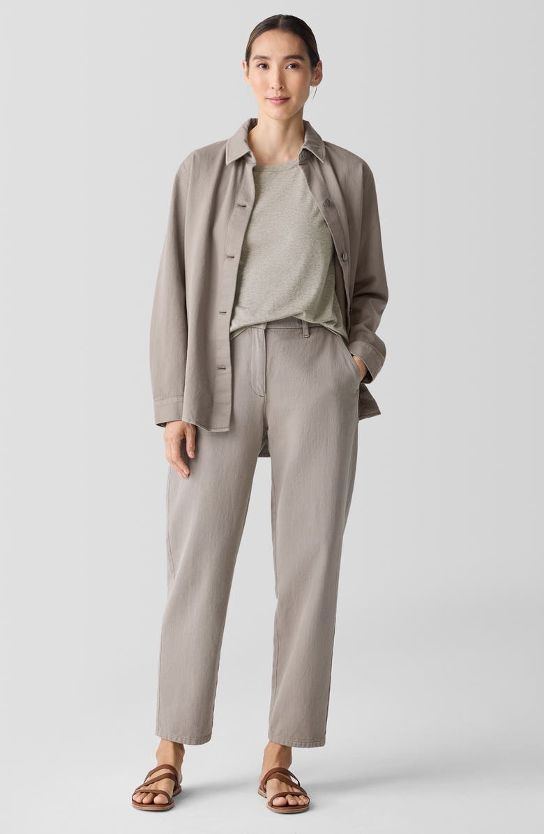 Eileen Fisher Crewneck Organic Cotton T-Shirt, Alternate, color, Dove