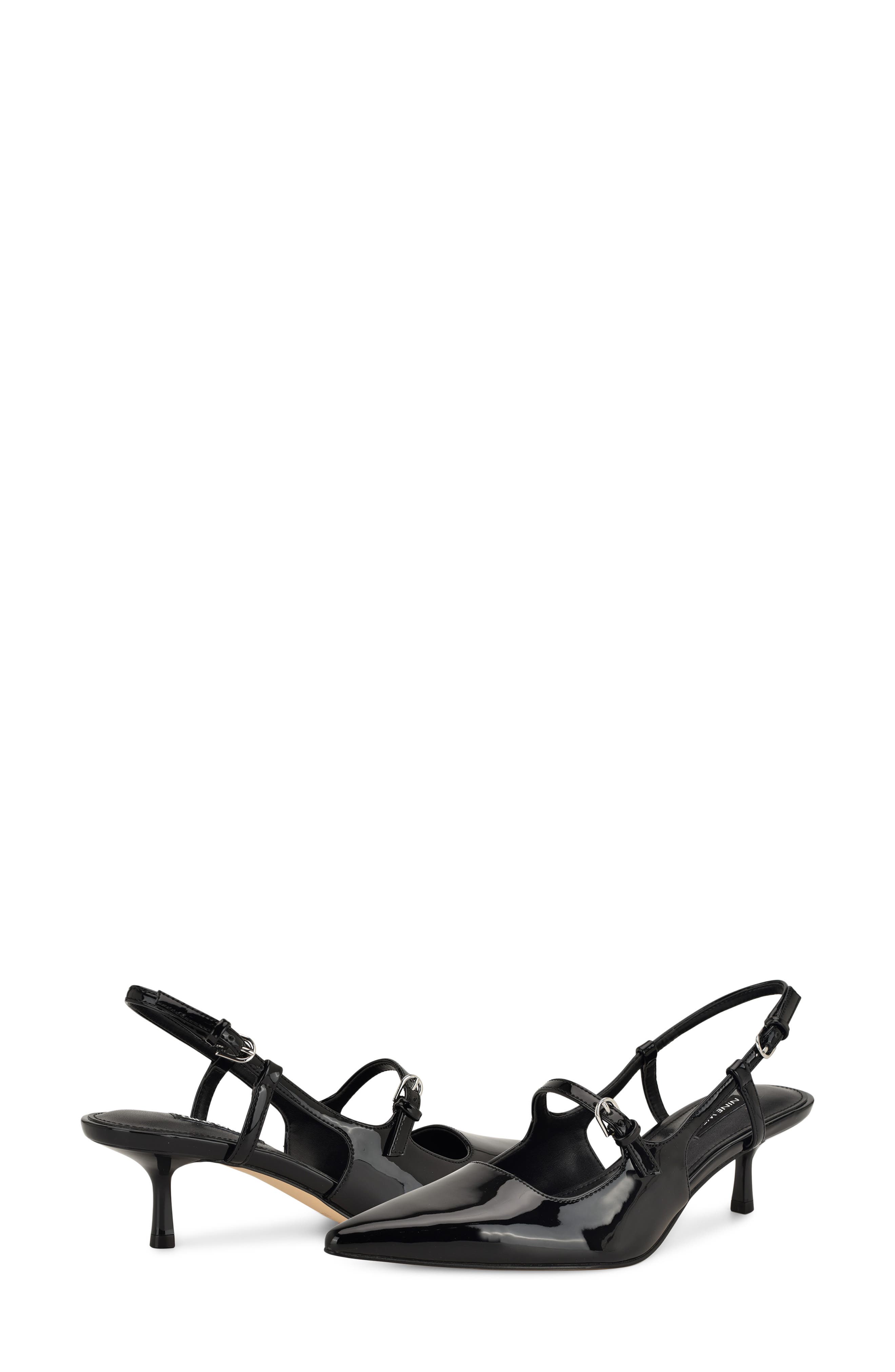 Nine West Amayo Slingback Pointed Toe Kitten Heel Pump, Alternate, color, 