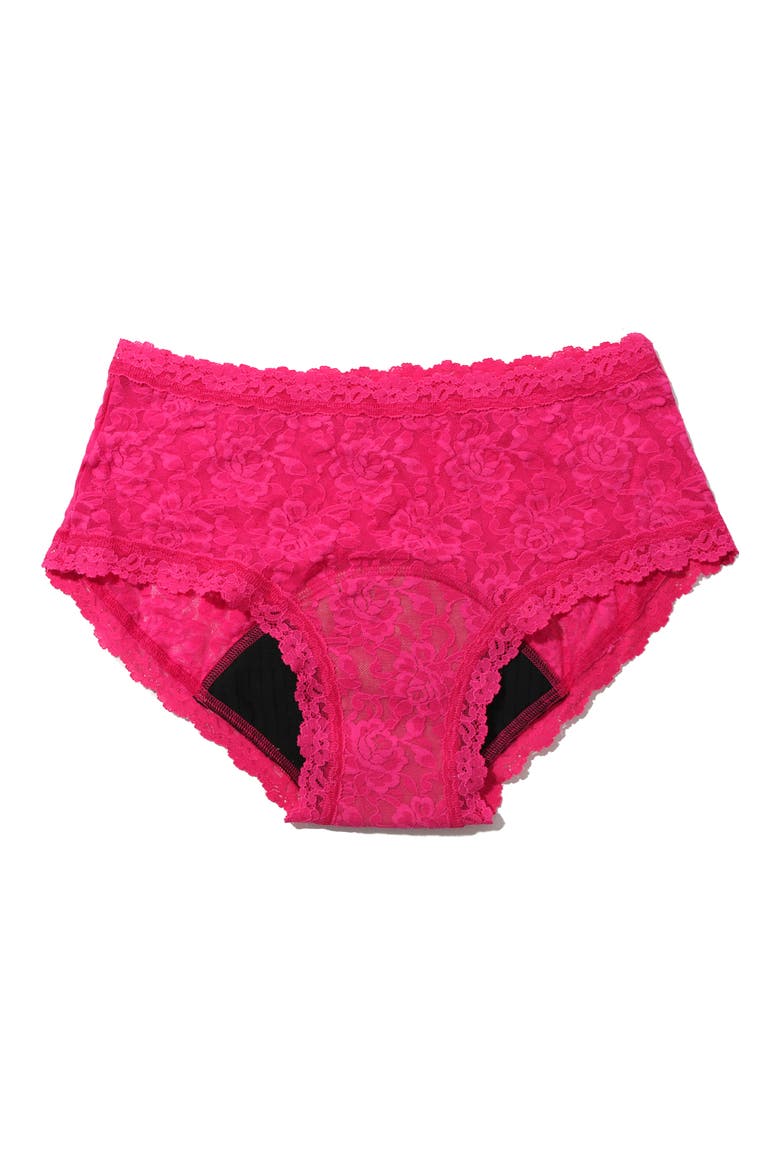x Saalt Signature Lace® Leakproof Boyshorts, Alternate, color, UNBEETABLE