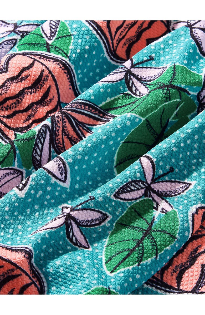 Tea Collection Long Sleeve One-Piece Swimsuit, Alternate, color, Brazilian Tropical Fish