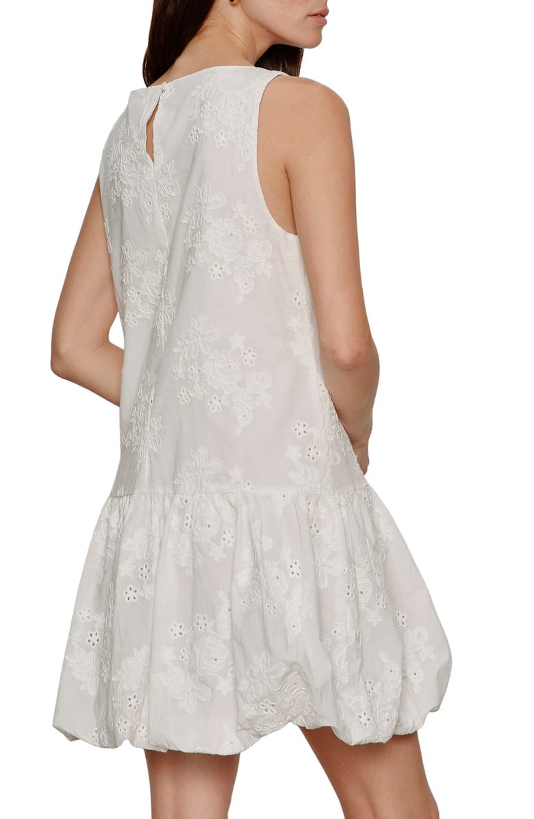 Sanctuary Garden Cotton Eyelet Bubble Hem Minidress, Alternate, color, White