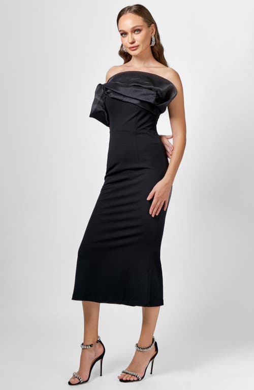 Bariano Kiarra Strapless Midi In Blue