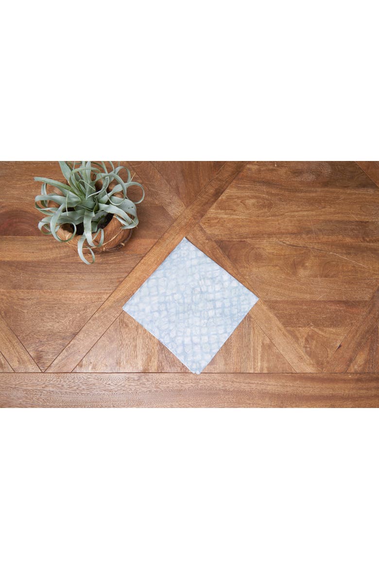 Shoreline Waters Cotton Napkins Set of 6 - Nautical Seahorse & Coral, Alternate, color, Green